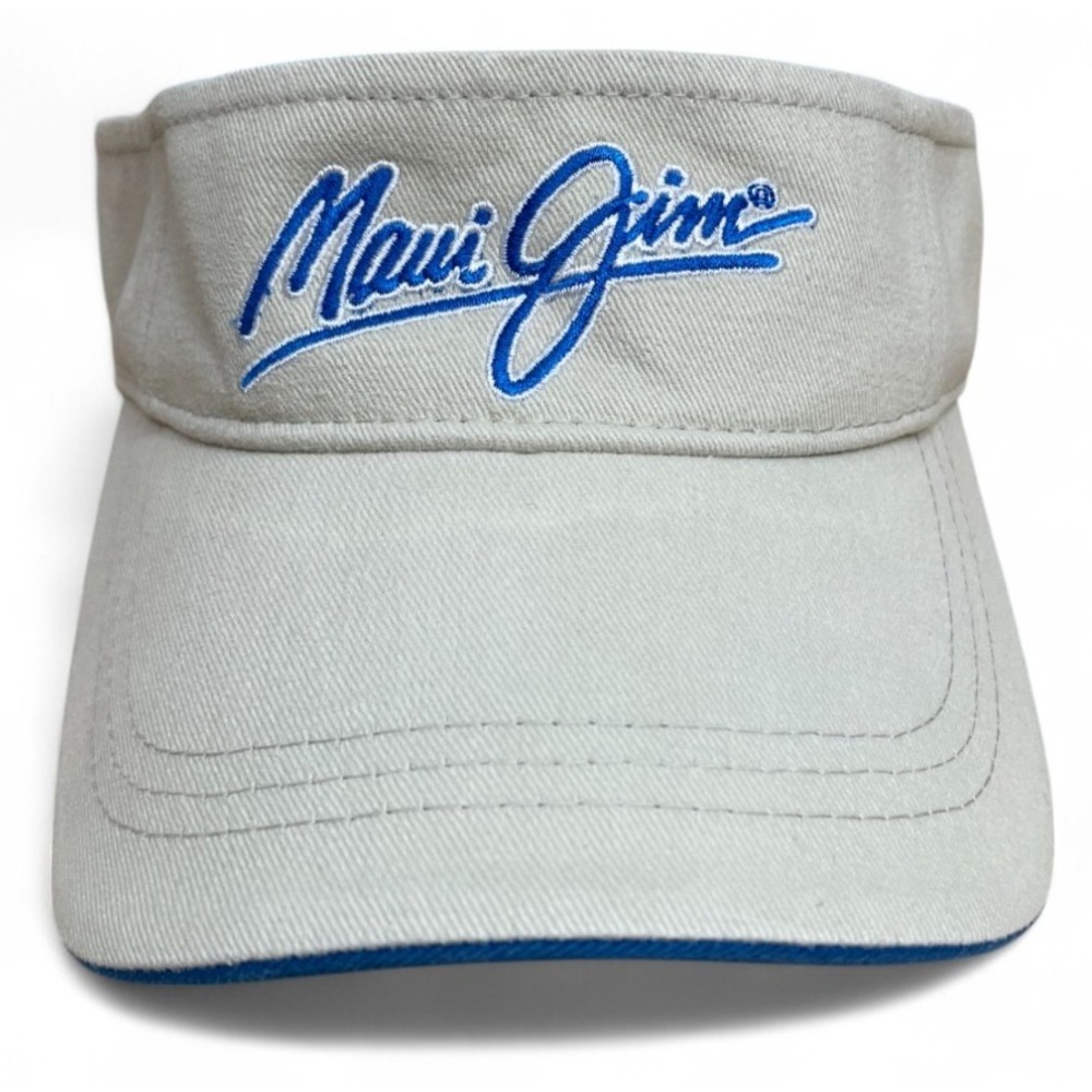Maui Jim Got Aloha Visor Beige Stitched Sun Hat Cap